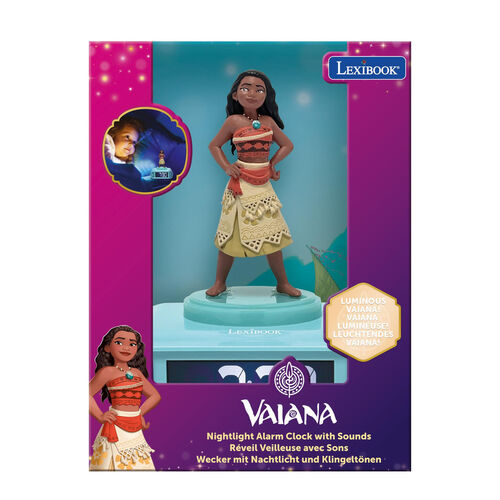Disney Moana Vaiana 3D Night Light Alarm Clock