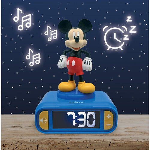Disney Mickey 3D Night Light Alarm Clock