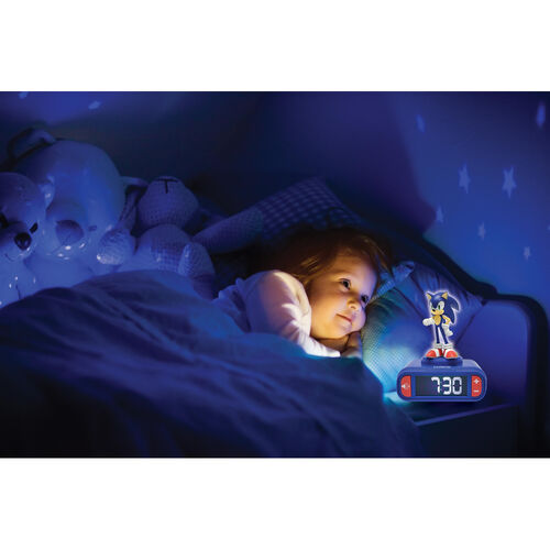 Reloj Despertador Luz Nocturna 3D Sonic the Hedgehog