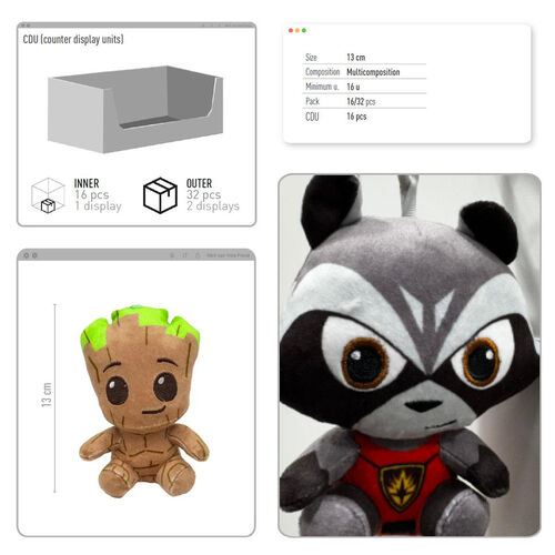 Marvel assorted plush keychain