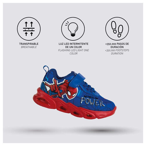 Deportivas Spiderman Marvel luces