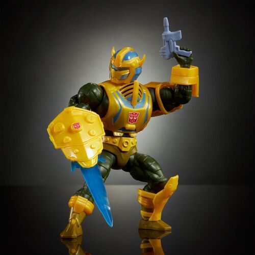 Figura Man-At-Arms Bumblebee Transformers Masters of the Universe 14cm