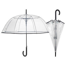 Paraguas automatico Transparente borde negro 61cm surtido