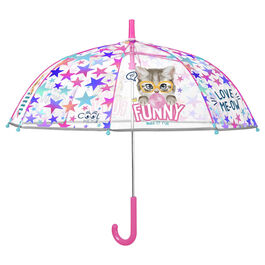 Paraguas manual gato divertido 45cm