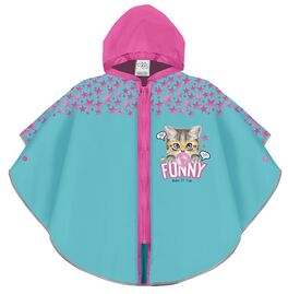 Raincoat light blue zip