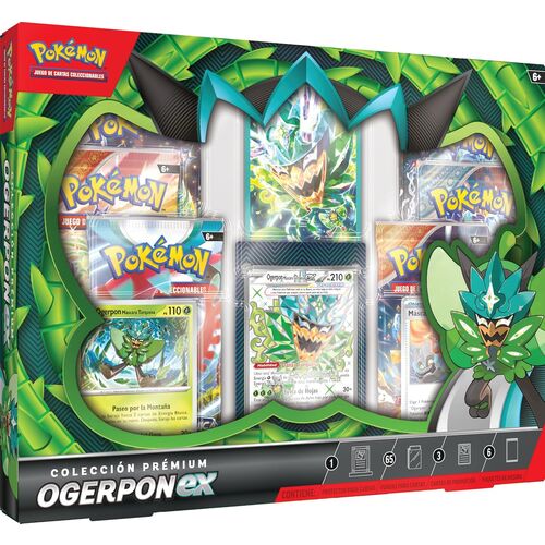 Estuche juego cartas coleccionables Ogerpon EX Pokemon español