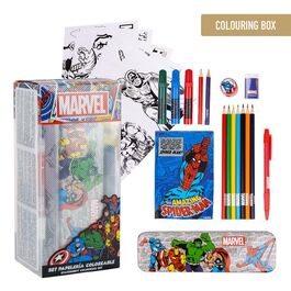 Set papeleria coloreable Marvel