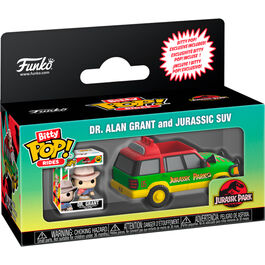 Bitty POP Ride figure Jurassic Park Dr. Alan Grant and Jurassic Suv
