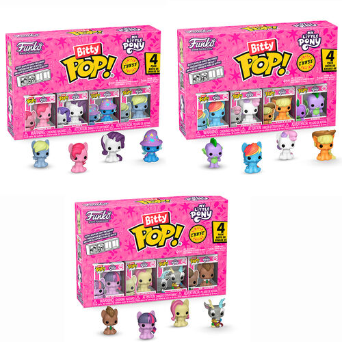 Blister 4 figuras Bitty POP My Little Pony surtido