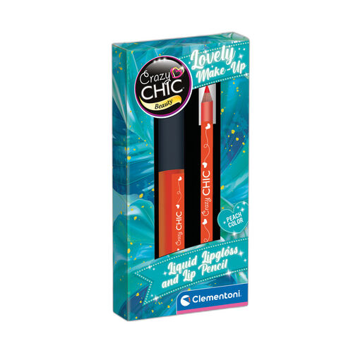 Set Brillo Labios + Lapiz Labial Peach Crazy Chic