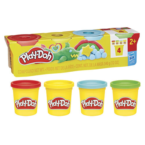 Set 4 Botes Plastilina Classic Play-Doh surtido