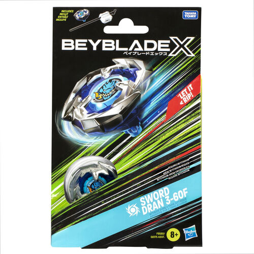 Juego Kit Inicial Sword Dran 3-60F Beyblade X surtido