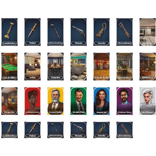 Spanish Grab & GO! Cluedo game