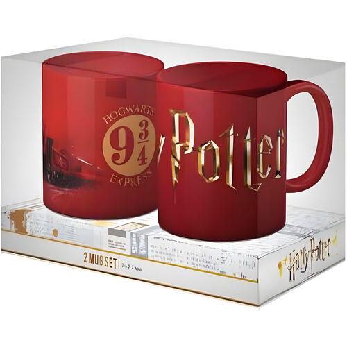Set tazas logo Hogwarts Harry Potter