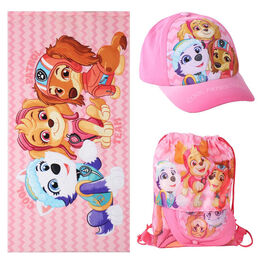 Paw Patrol towel + bag + cap set