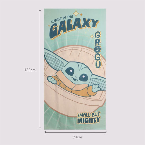 Star Wars The Mandalorian Grogu microfibre beach towel