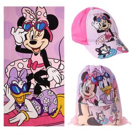 Disney Minnie towel + bag + cap set