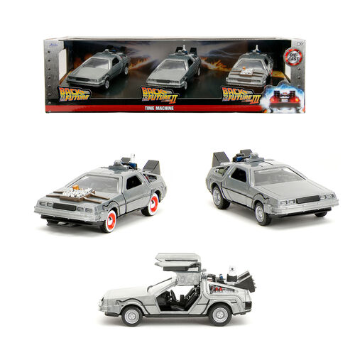 Back to the Future 40th Anniversary Time Machine pack 3 Dlorean