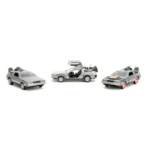 Back to the Future 40th Anniversary Time Machine pack 3 Dlorean