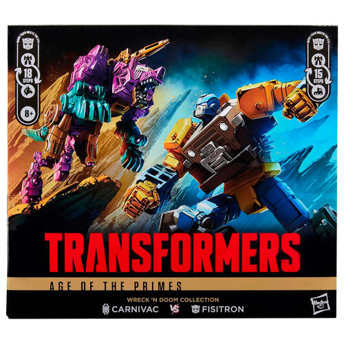 Transformers Age of The Primes Fisitron & Carnivac set 2 figures 14cm