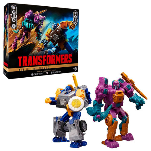 Transformers Age of The Primes Fisitron & Carnivac set 2 figures 14cm