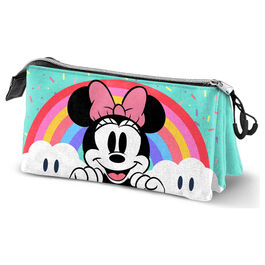 Disney Minnie Rainbow triple pencil case
