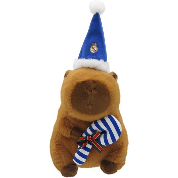 Real Madrid capibara teddy santa hat 35cm