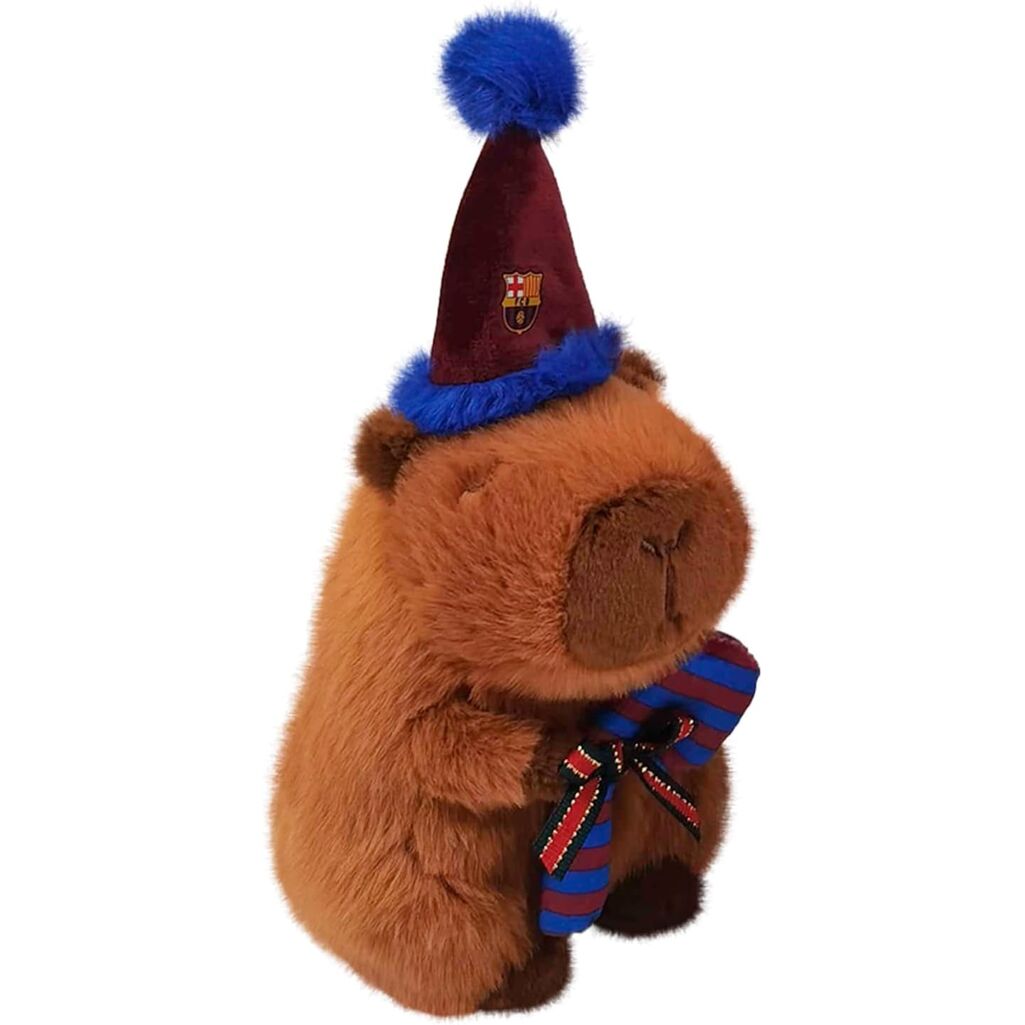 FC Barcelona capibara teddy santa hat 20cm