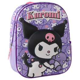 Mochila 3D Kuromi Hello Kitty 30cm
