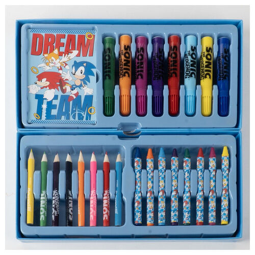 Sonic the Hedgehog Colouring stationery case