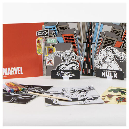 Marvel Spiderman Colouring backpack set