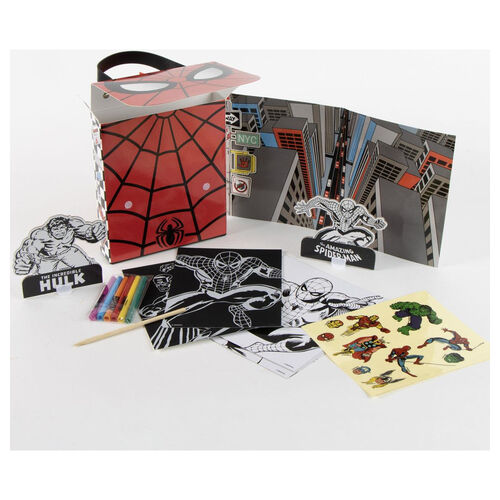 Marvel Spiderman Colouring backpack set