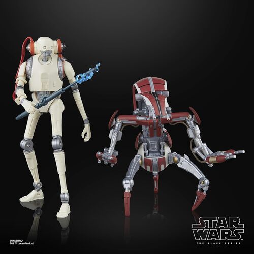 Blister 2 figuras KX Security Droid Enforcer & Droideka Survivor Star Wars Jedi 15cm