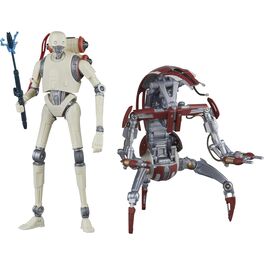 Blister 2 figuras KX Security Droid Enforcer & Droideka Survivor Star Wars Jedi 15cm