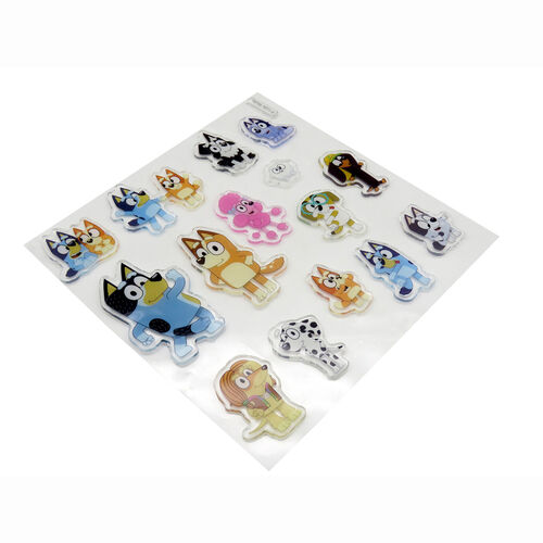 Pegatinas gel ventana Bluey