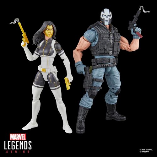 Blister 2 figuras Madame Masque & Crossbones Super Villains Marvel Legends Series 15cm
