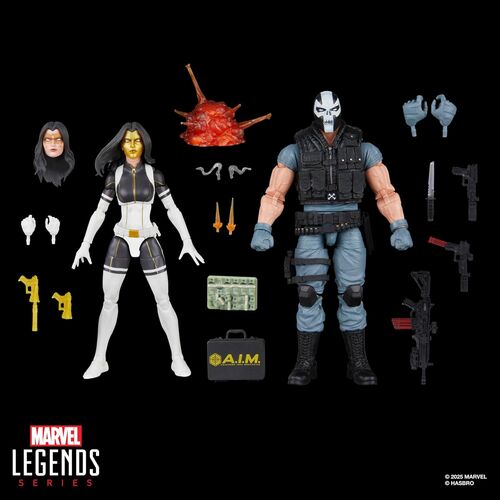 Blister 2 figuras Madame Masque & Crossbones Super Villains Marvel Legends Series 15cm
