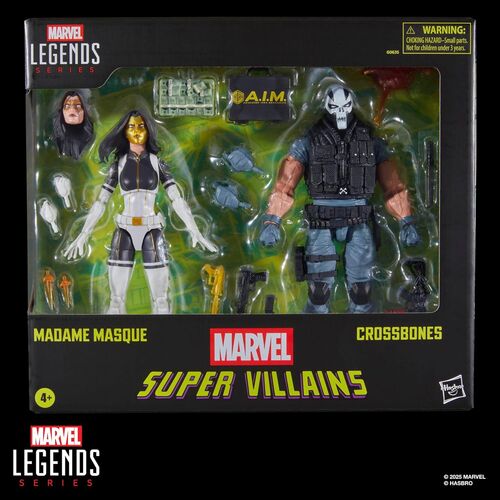 Blister 2 figuras Madame Masque & Crossbones Super Villains Marvel Legends Series 15cm