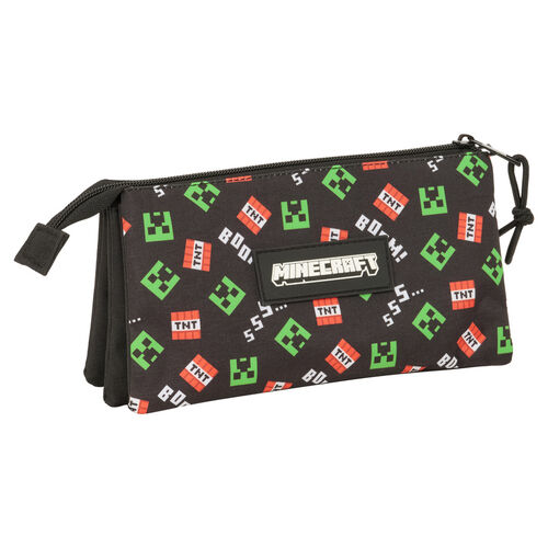 Minecraft triple pencil case