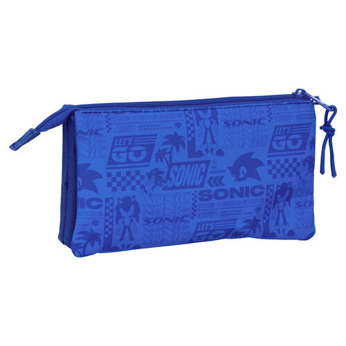 Sonic the Hedgehog triple pencil case