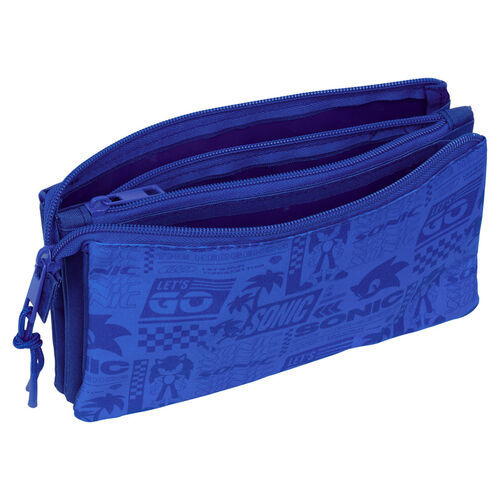 Sonic the Hedgehog triple pencil case