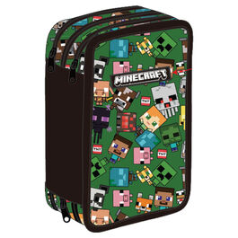 Minecraft Face triple pencil case