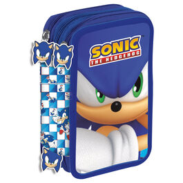 Sonic the Hedgehog triple pencil case
