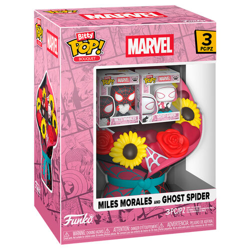 Figura Bitty POP Bouquet Marvel Miles Morales and Ghost Spider San valentin