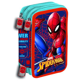 Marvel Spiderman Web triple pencil case