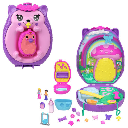 Polly Pocket Mama Hedgehog and Baby chest bag
