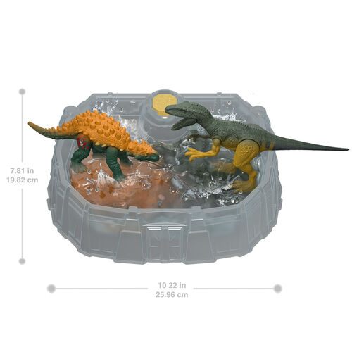 Set 2 Dinosaurios Dino Reveal Battle Pack Jurassic World surtido
