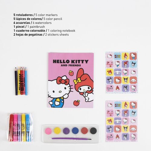 Hello Kitty and Friends backpack stationery set
