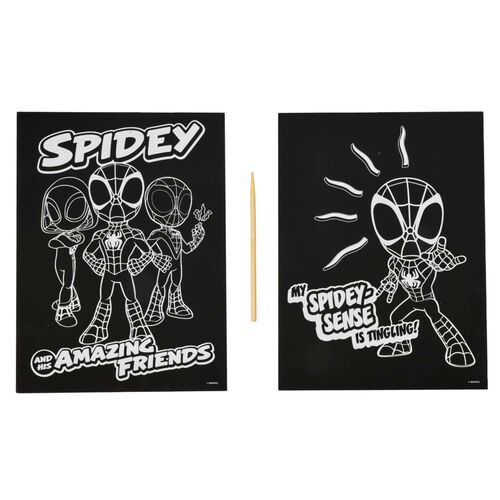 Set papeleria Scratch Art Spiderman Marvel