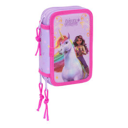 Unicorn Academy triple pencil case 37pcs